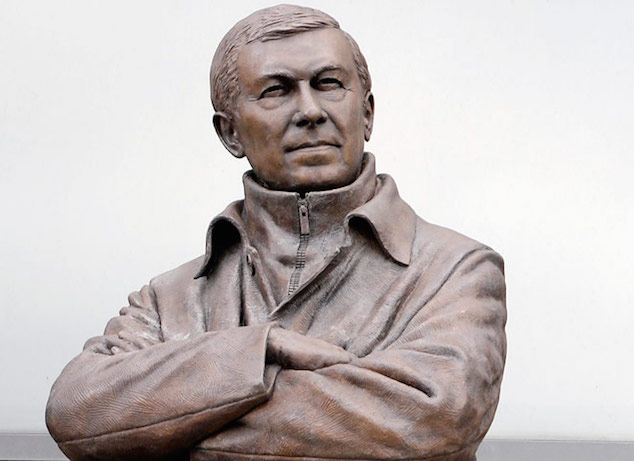 A statue of Fergie welcomes fans to the Theatre of Dreams